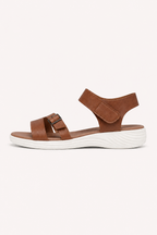 Sandalias de cuña baja mujer con ajuste de velcro - Leoni