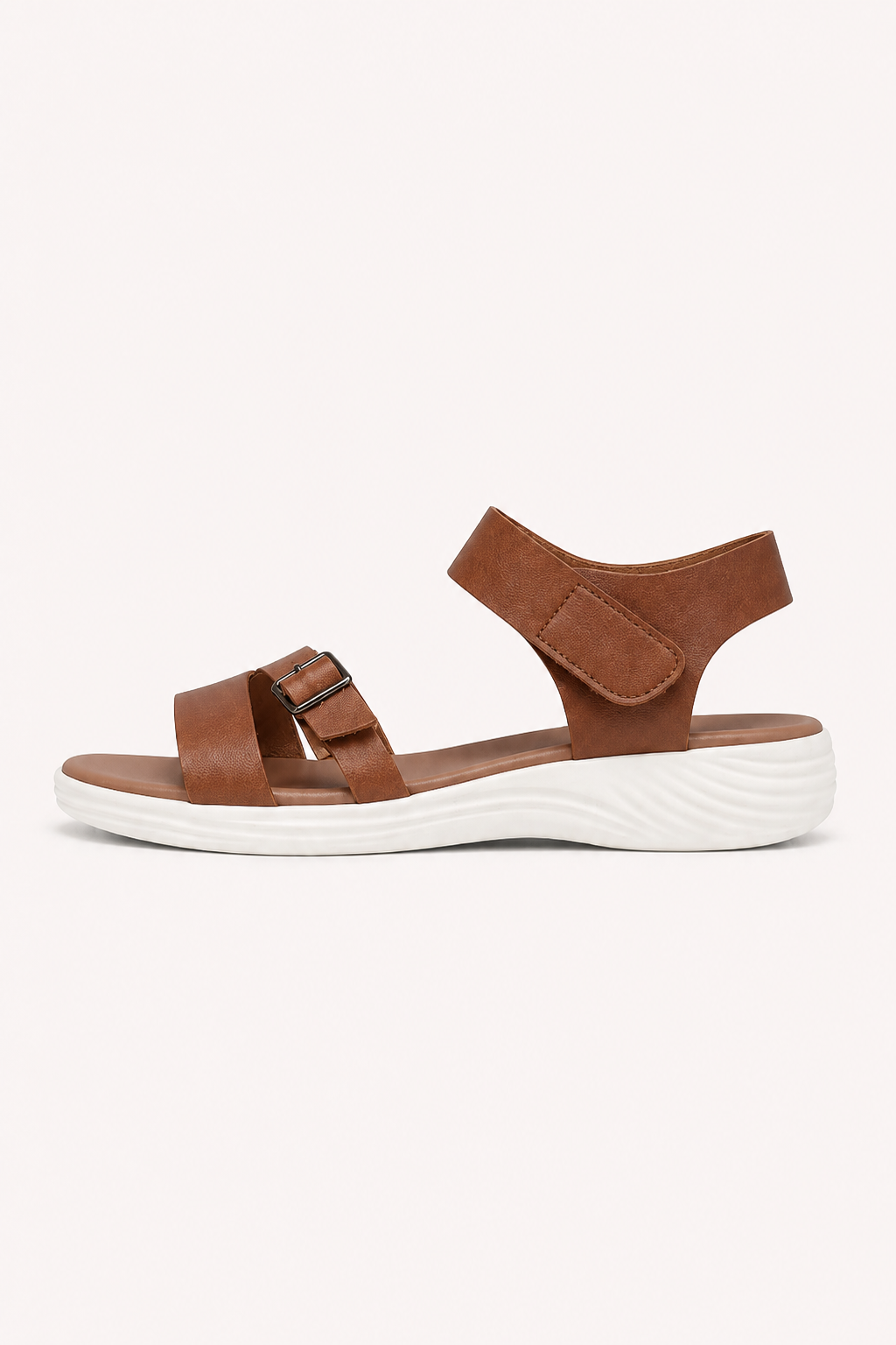 Sandalias de cuña baja mujer con ajuste de velcro - Leoni