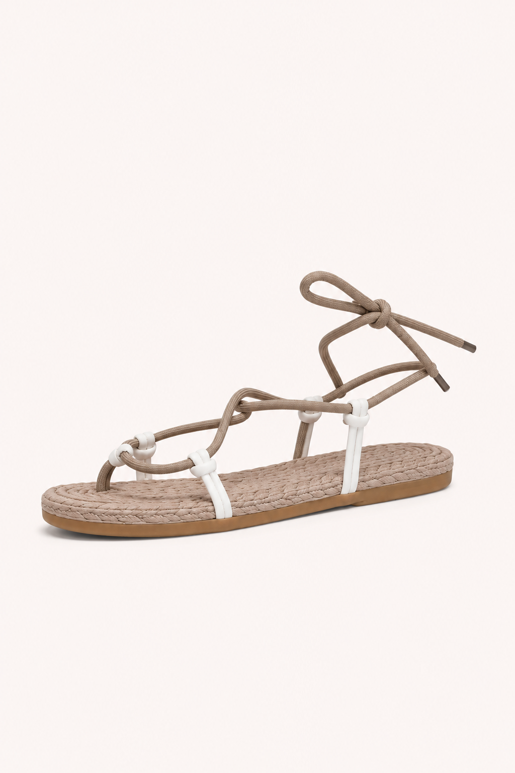 Sandalias lace-up mujer planas tiras finas y amarre al tobillo - Leni