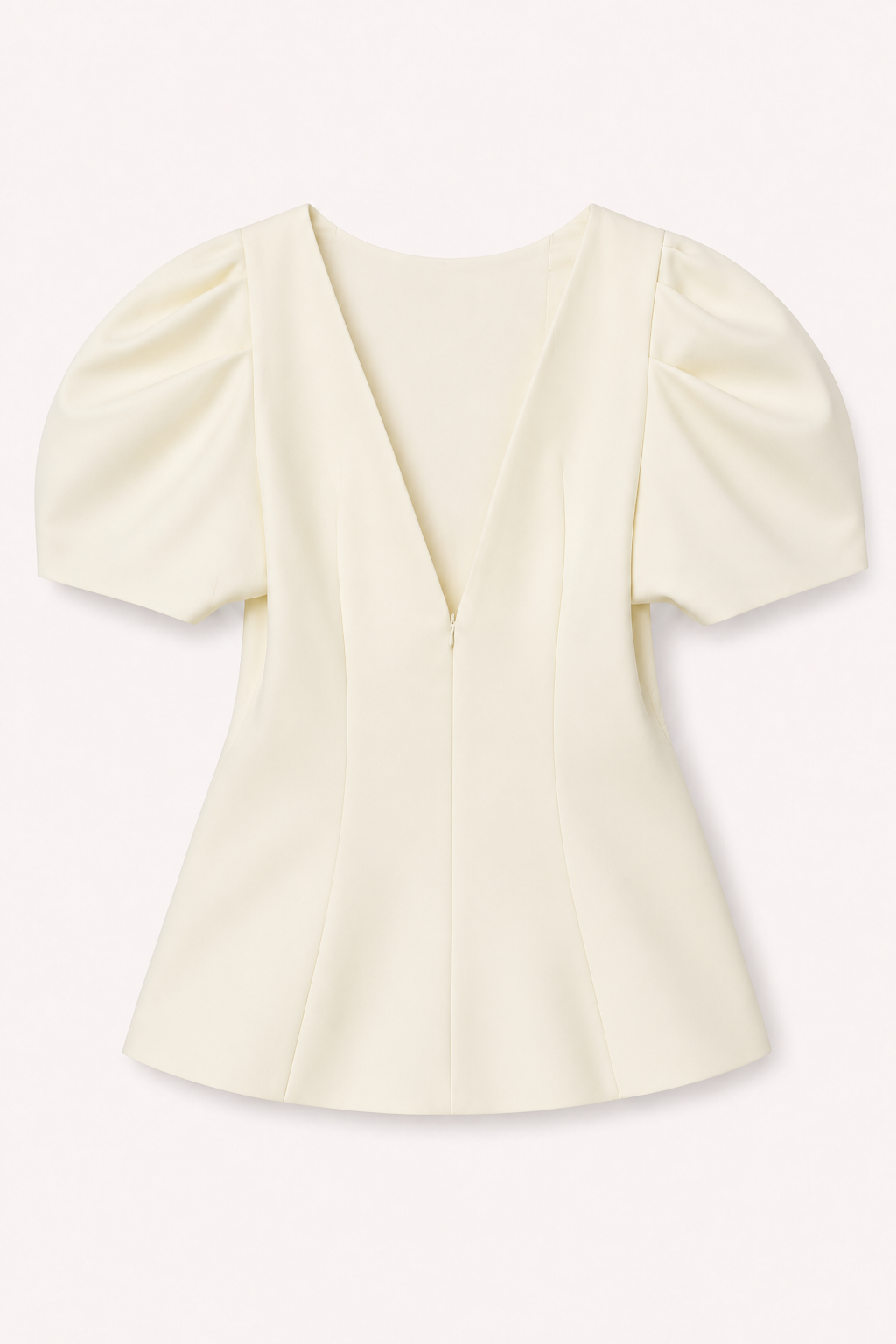 Blusa mujer escote V lunares manga abullonada - Romy