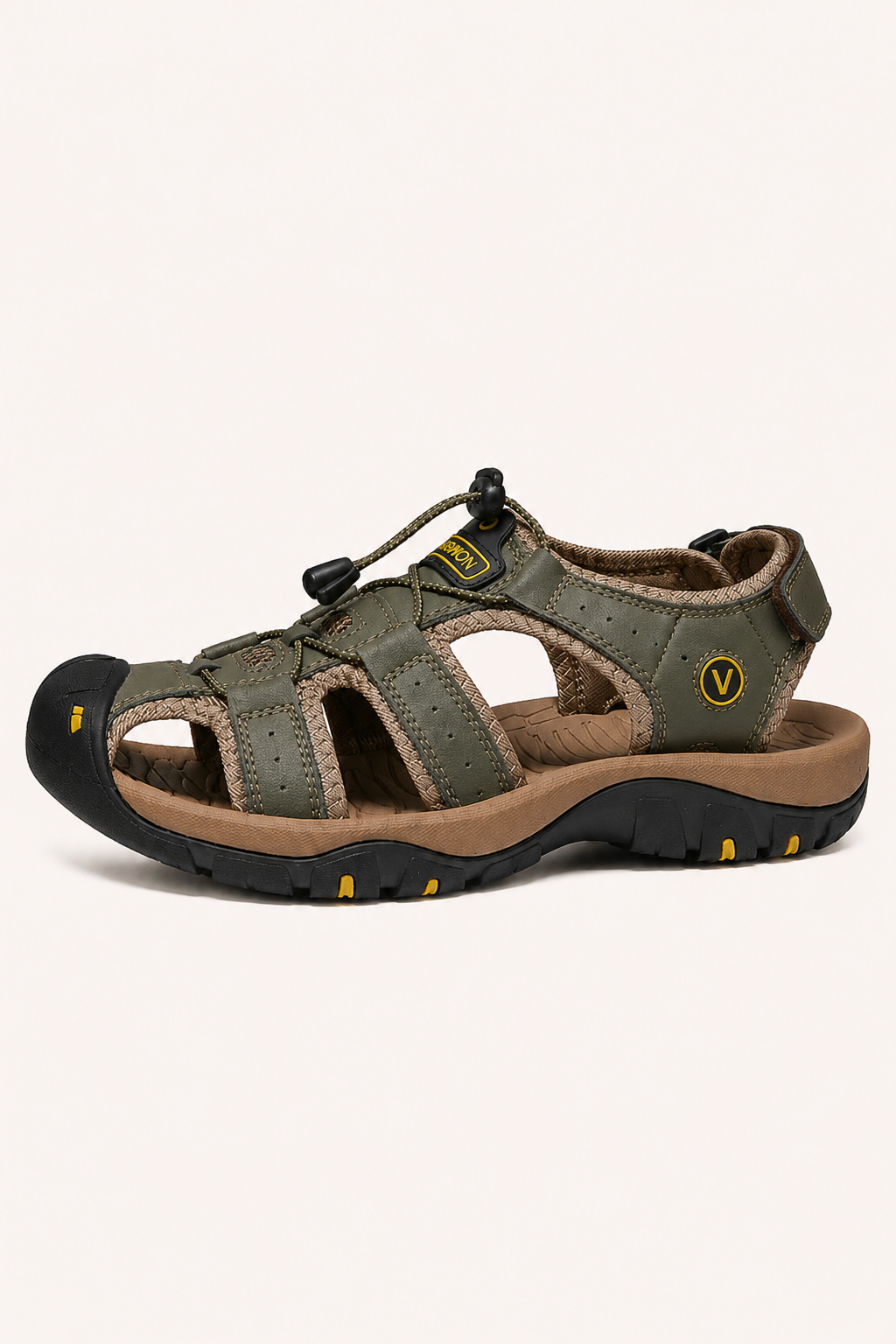 Sandalias hombre trekking puntera reforzada cordón ajustable - Viktor