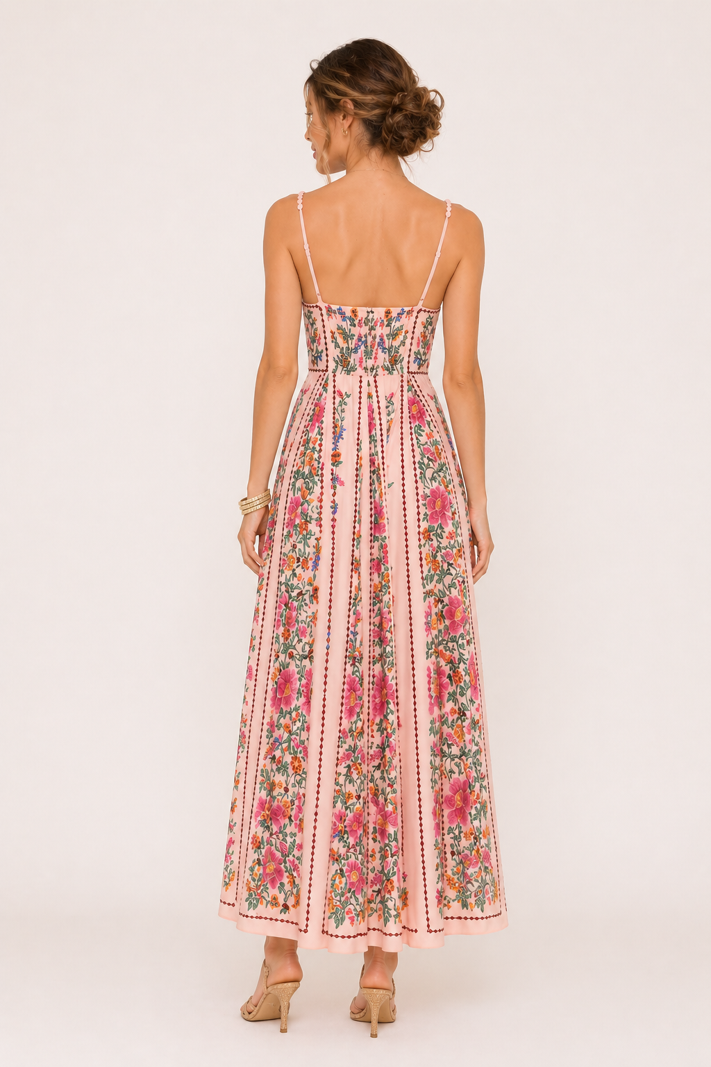 Vestido largo mujer tirantes estampado floral verano - Nadine