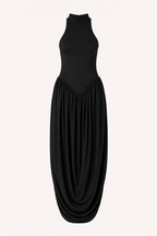 Vestido largo de verano para mujer con cuello halter y falda fluida - Liv