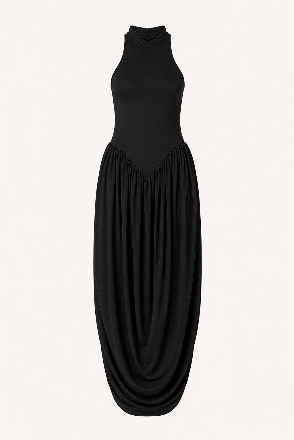 Vestido largo de verano para mujer con cuello halter y falda fluida - Liv
