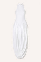 Vestido largo de verano para mujer con cuello halter y falda fluida - Liv