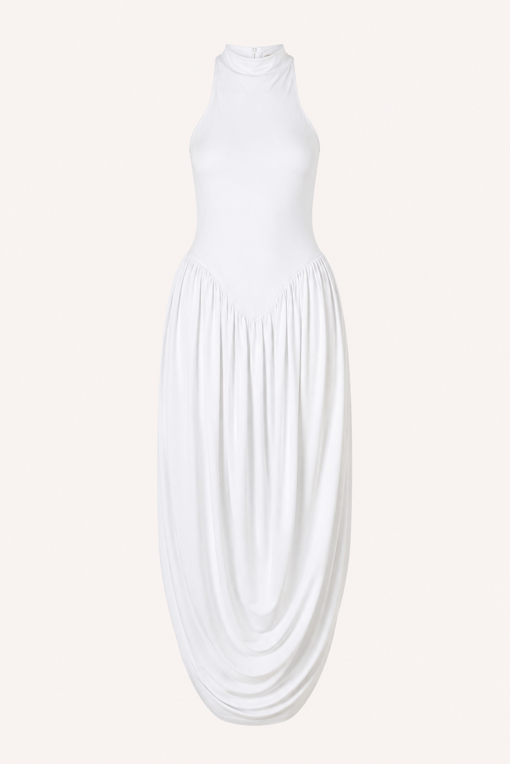 Vestido largo de verano para mujer con cuello halter y falda fluida - Liv