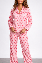 Pijama para mujer conjunto de camisa y pantalón estampado - Yena