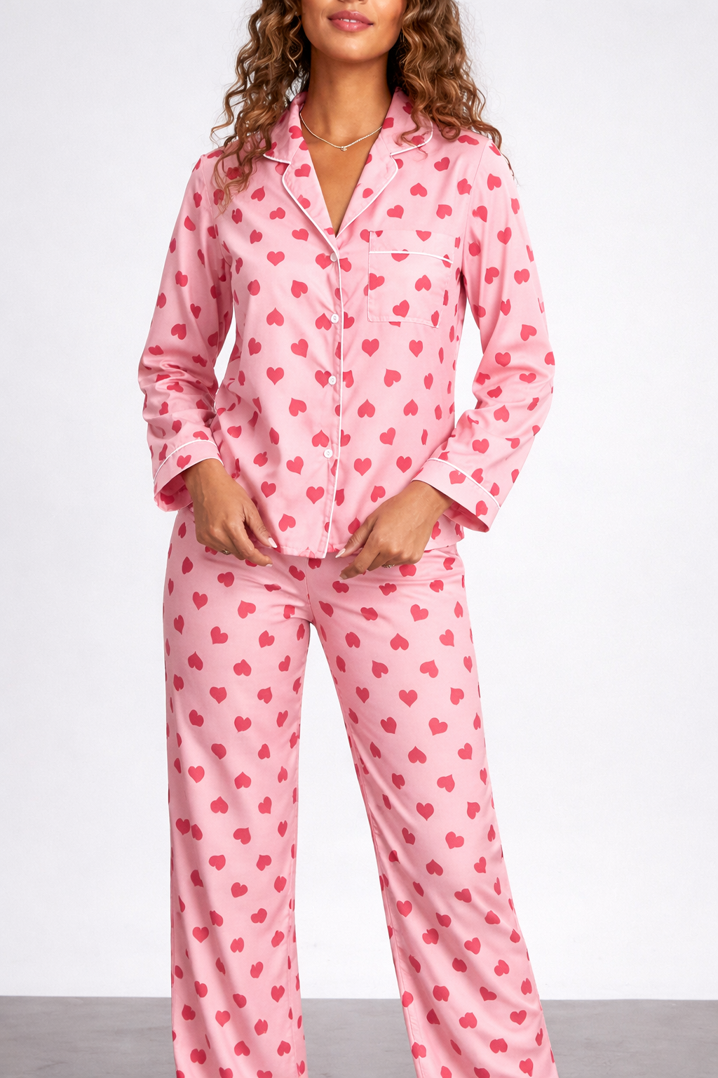 Pijama para mujer conjunto de camisa y pantalón estampado - Yena