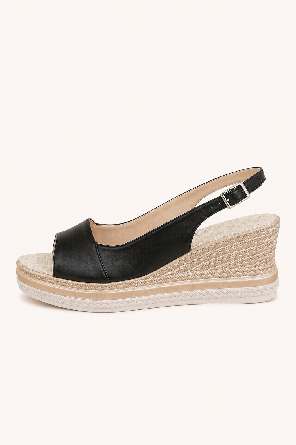 Sandalias cuña plataforma mujer talón abierto - Elina