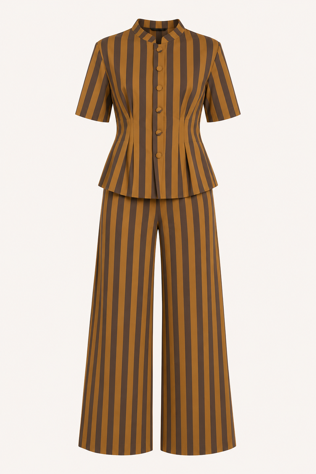 Conjunto elegante de blusa de manga corta y pantalón - Caussie