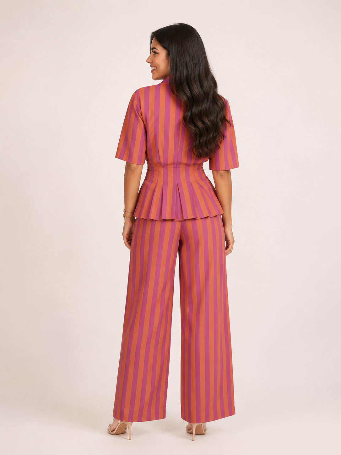 Conjunto elegante de blusa de manga corta y pantalón - Caussie