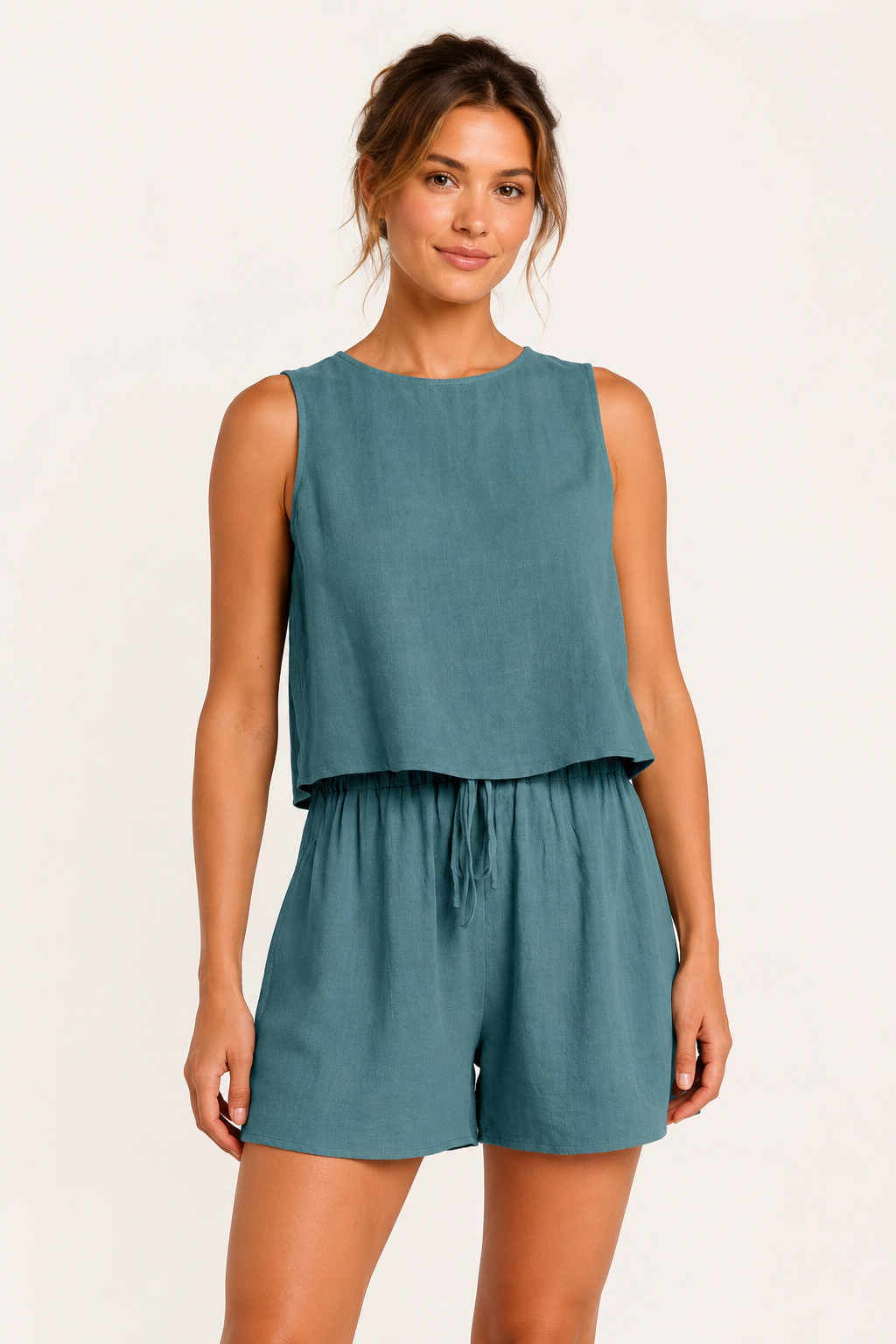 Conjunto mujer verano top sin mangas y short - Anika