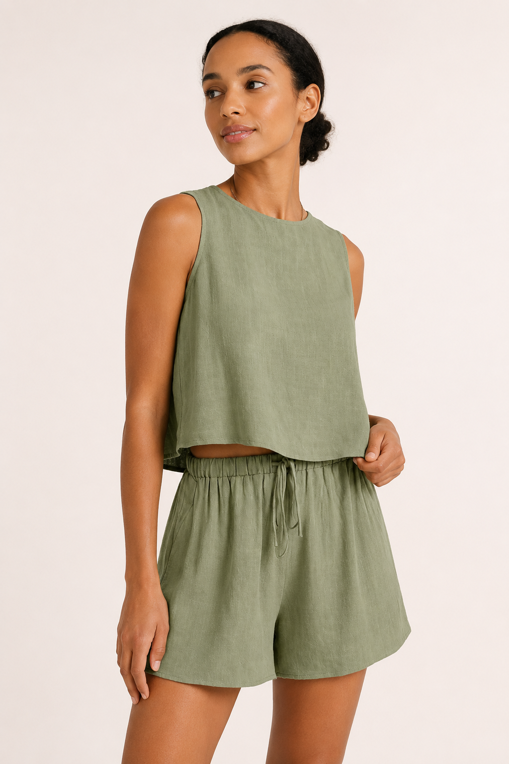 Conjunto mujer verano top sin mangas y short - Anika