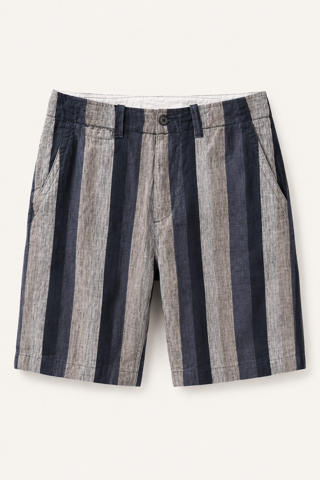 Bermuda lino hombre corte recto transpirable - Falko
