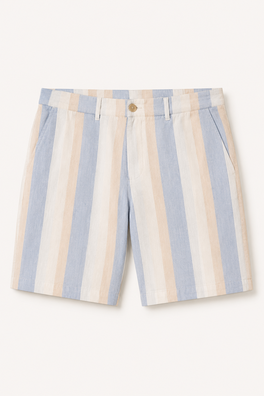 Bermuda lino hombre corte recto transpirable - Falko