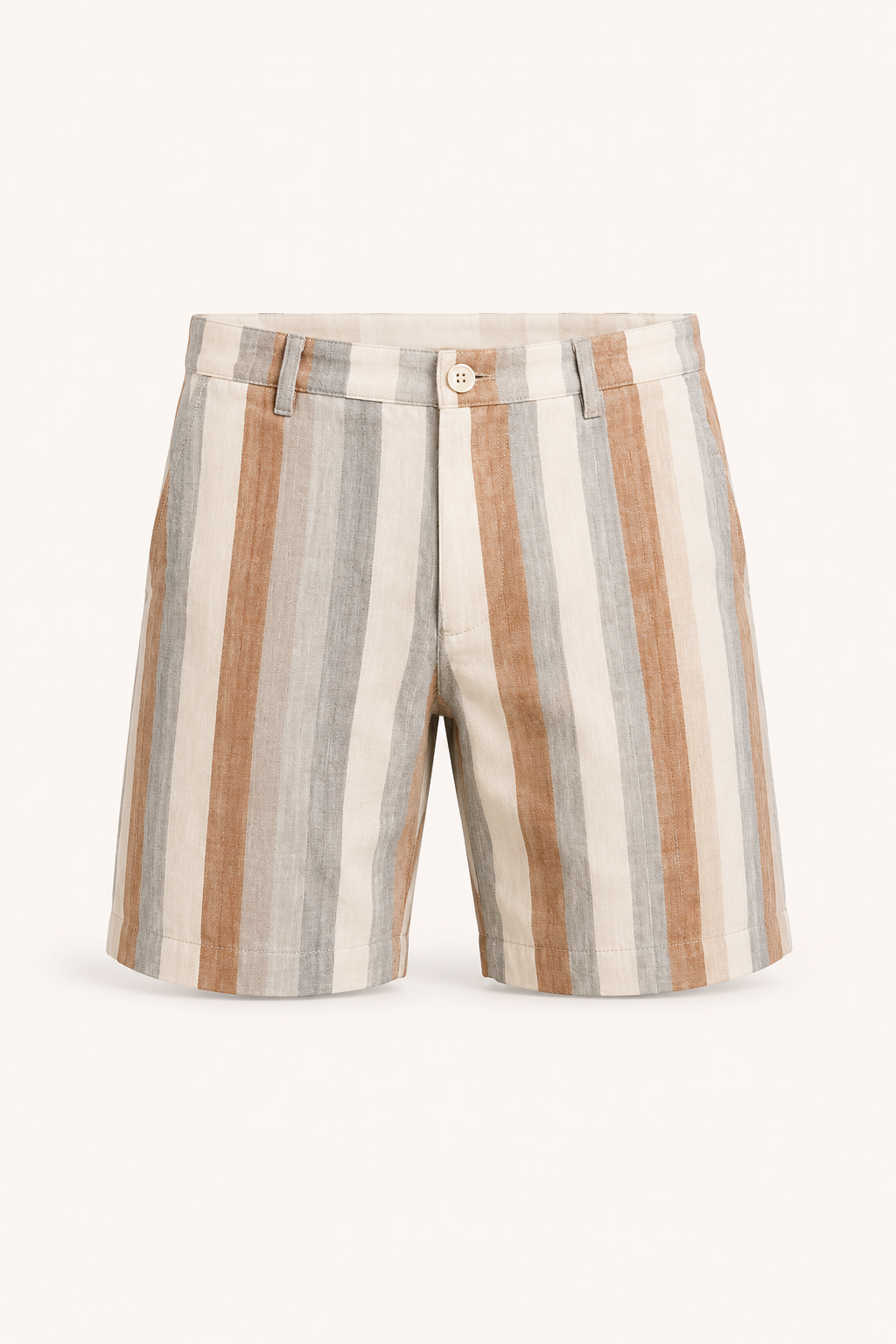 Bermuda lino hombre corte recto transpirable - Falko