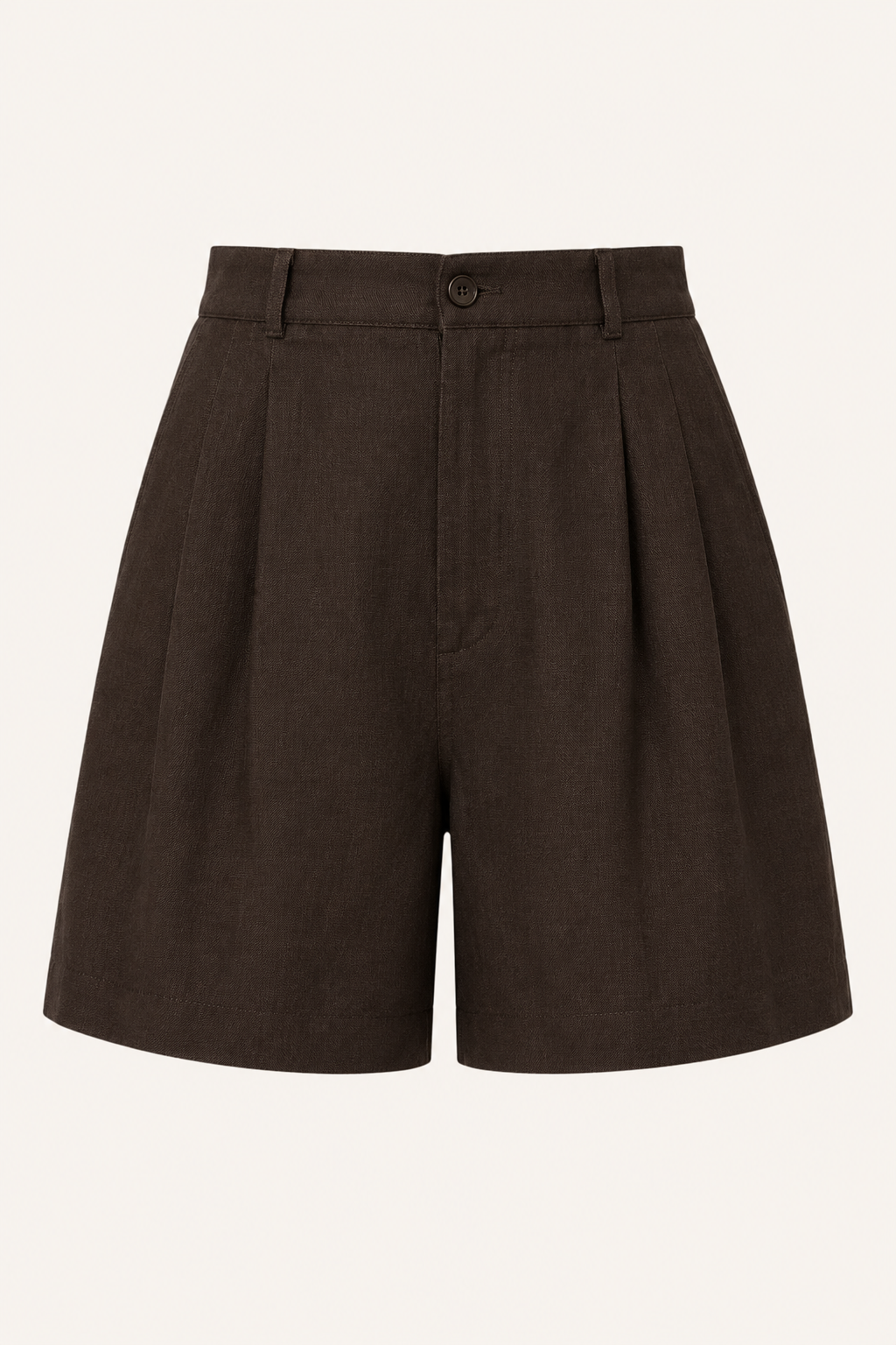Short mujer lino algodón tiro alto con pinzas - Holly