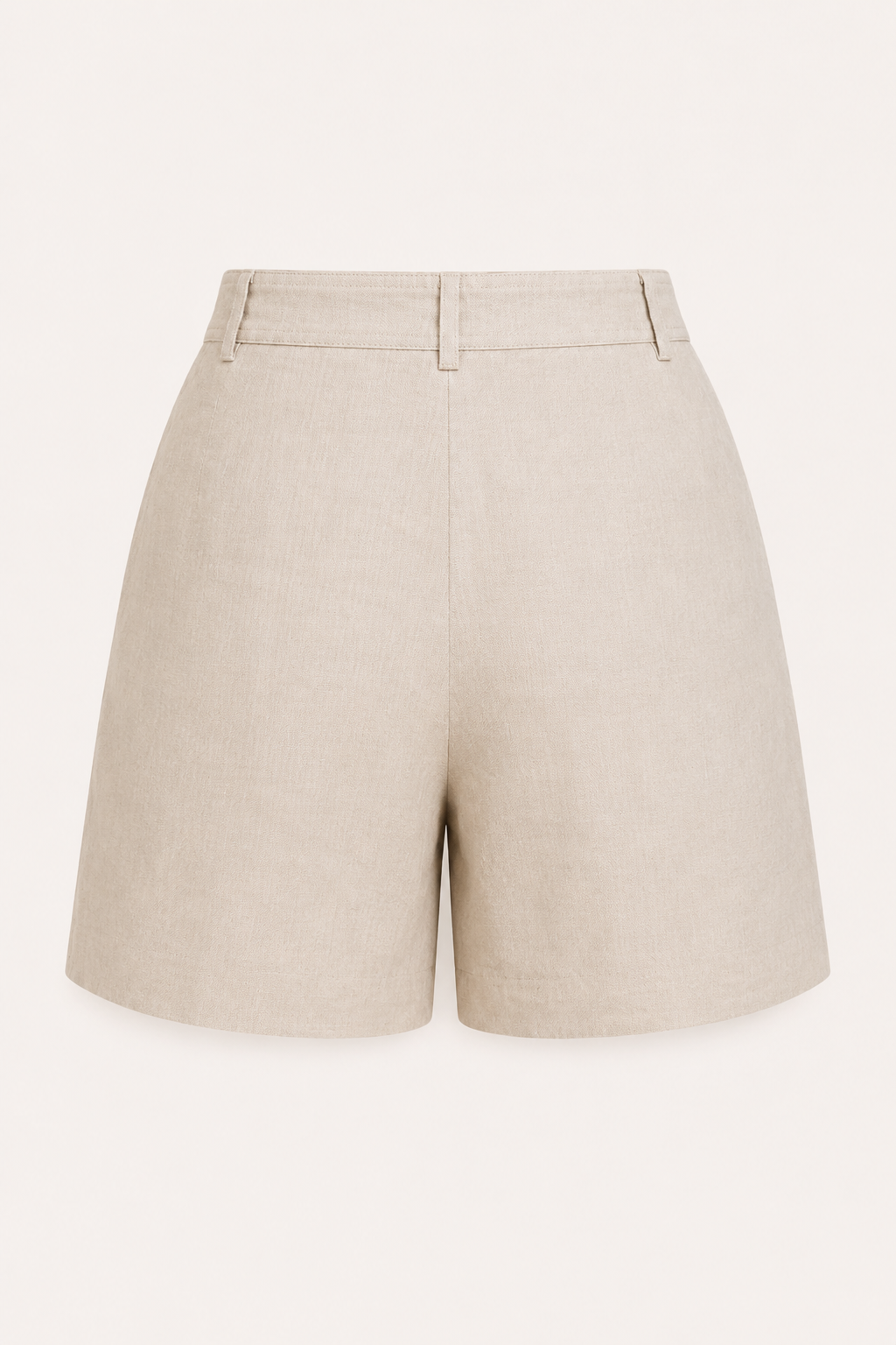 Short mujer lino algodón tiro alto con pinzas - Holly