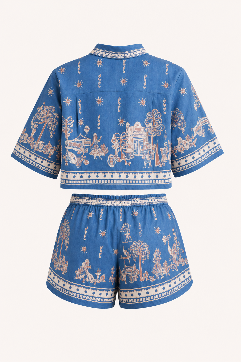 Conjunto mujer estampado boho blusa y shorts - Valeria