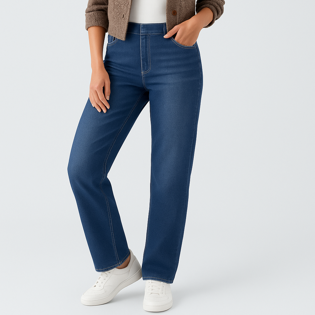 Pantalón de tejido para mujer cintura alta - Connie