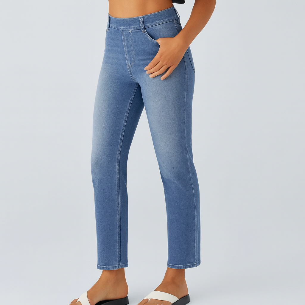 Pantalón de tejido para mujer cintura alta - Connie