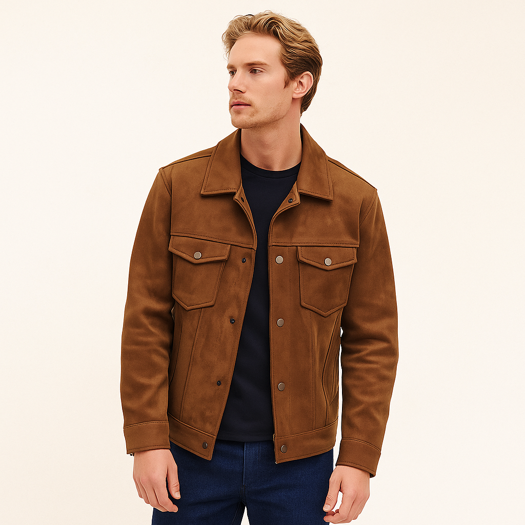 Chaqueta para hombre efecto ante - Leven