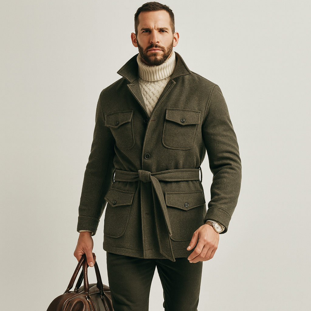 Chaqueta de lana con premium para hombre - Leandro No disponible