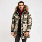 Parka acolchada para hombre con estampado de camouflaje - Leonard