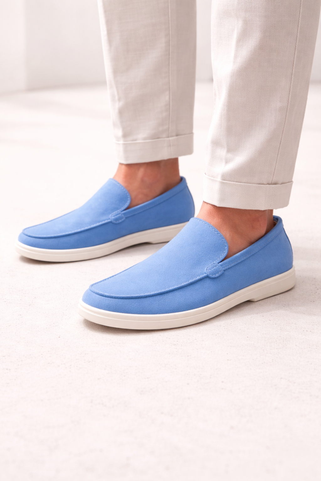 Mocasines tipo ante slip on casual para hombre - Henning