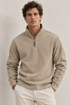 Sudadera hombre cuello alto media cremallera - Calder
