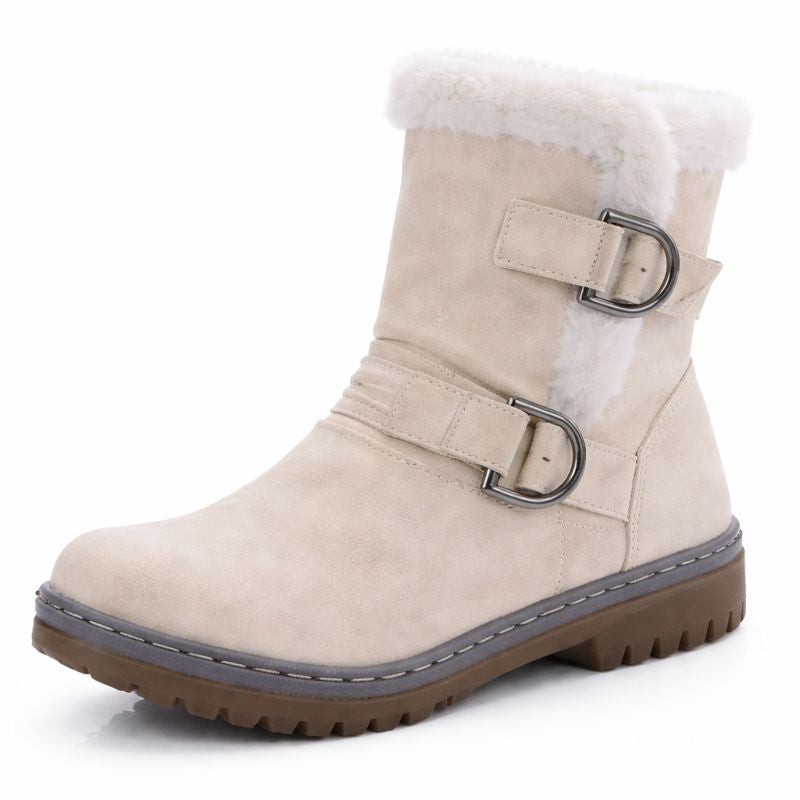 Botas de nieve para mujer con hebillas de caña corta - Zynara