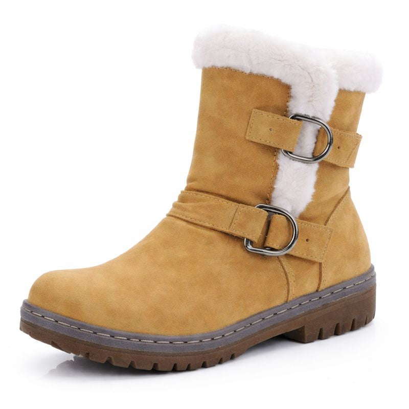 Botas de nieve para mujer con hebillas de caña corta - Zynara