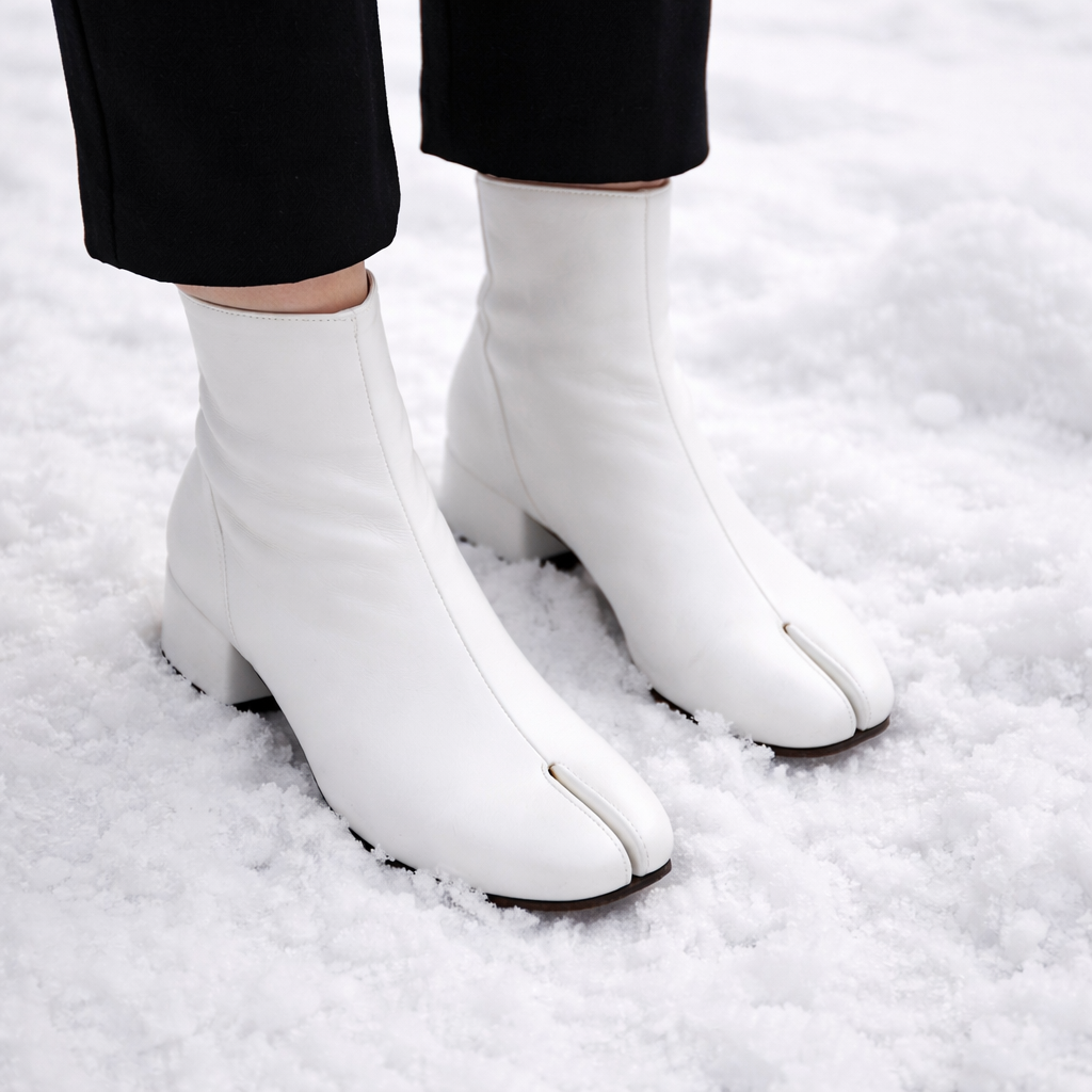 Botas de tobillo para mujer con puntera dividida y tacón - Yalneth