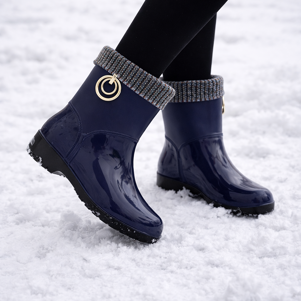 Botas de lluvia para mujer impermeables con forro interior - Xavira