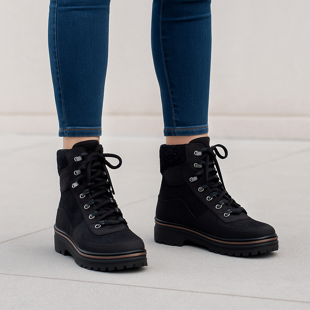 Botas para mujer de estructura reforzada con cordones frontales – Ismarie