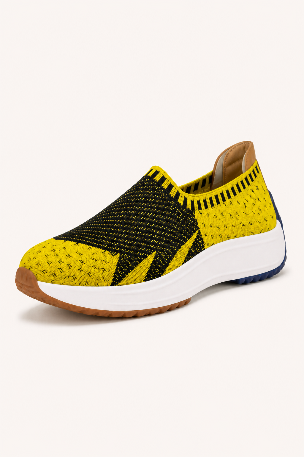 Zapatillas de punto para mujer tipo slip-on con suela gruesa - Jutta