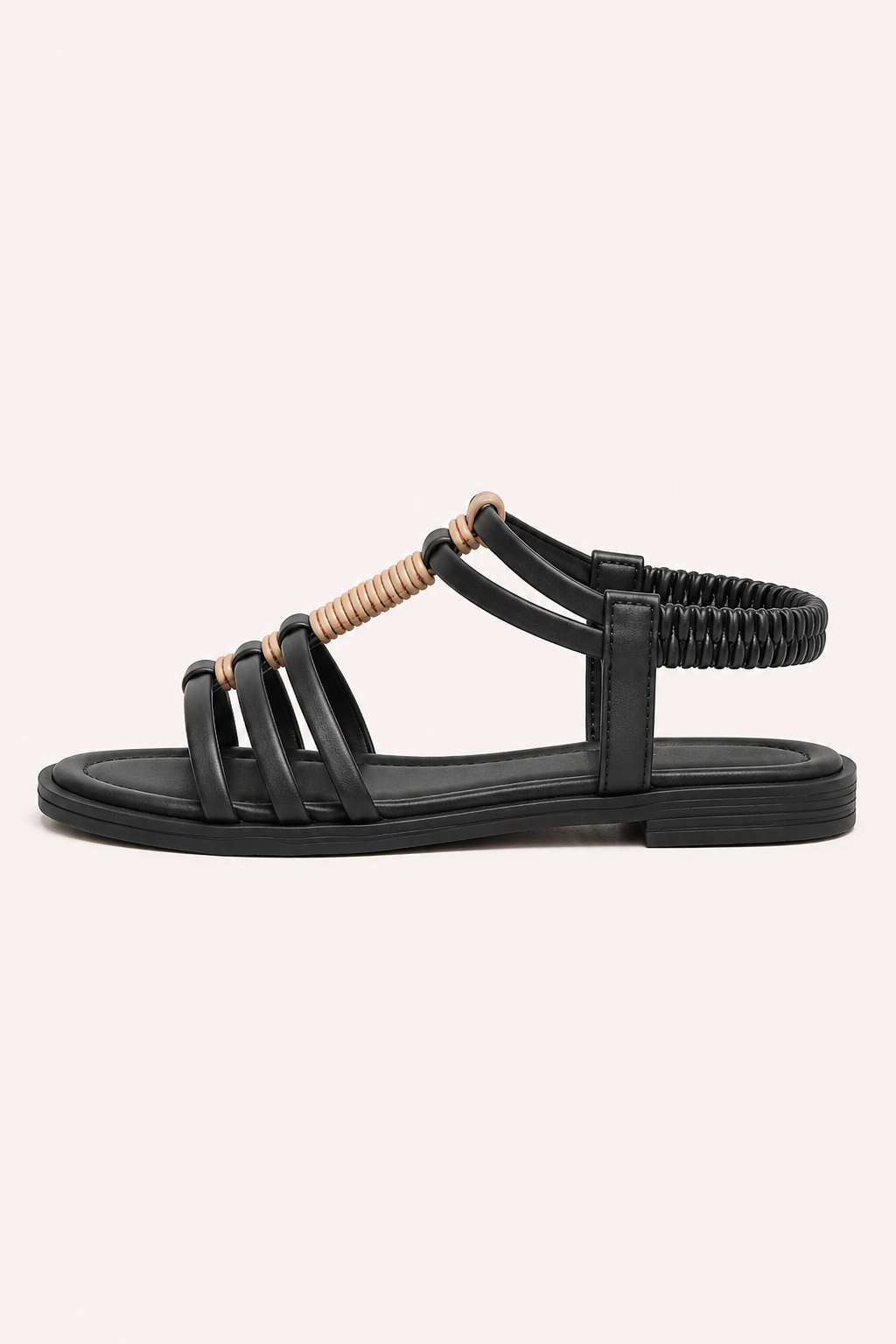 Sandalias romanas planas mujer estilo boho y tiras elásticas - Maja