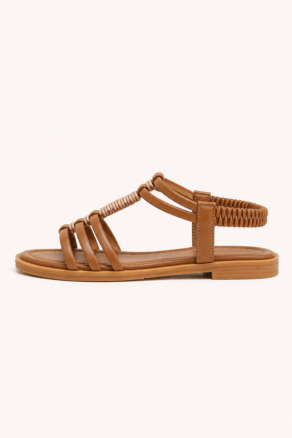 Sandalias romanas planas mujer estilo boho y tiras elásticas - Maja