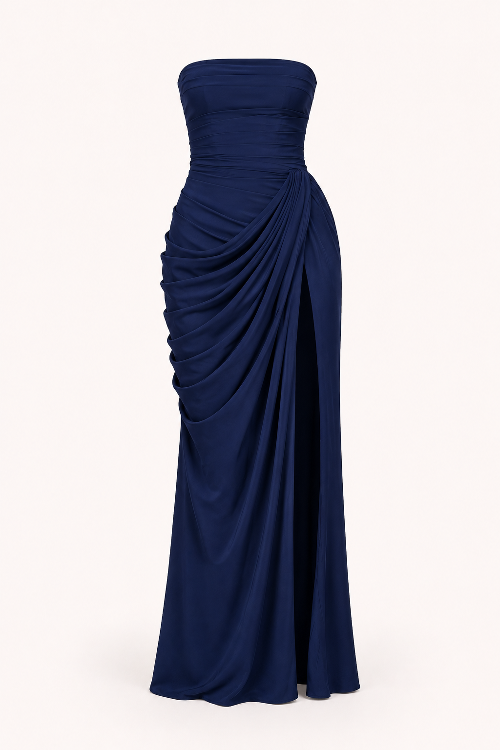 Vestido largo mujer evento elegante corte ajustado abertura lateral - Ottilie