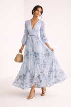 Vestido largo estampado floral de fiesta para mujer - Beatrice