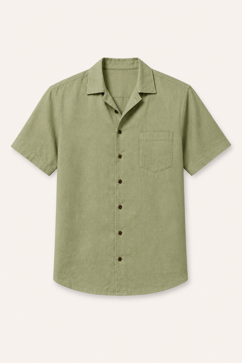 Camisa lino manga corta hombre bolsillo - Patricio
