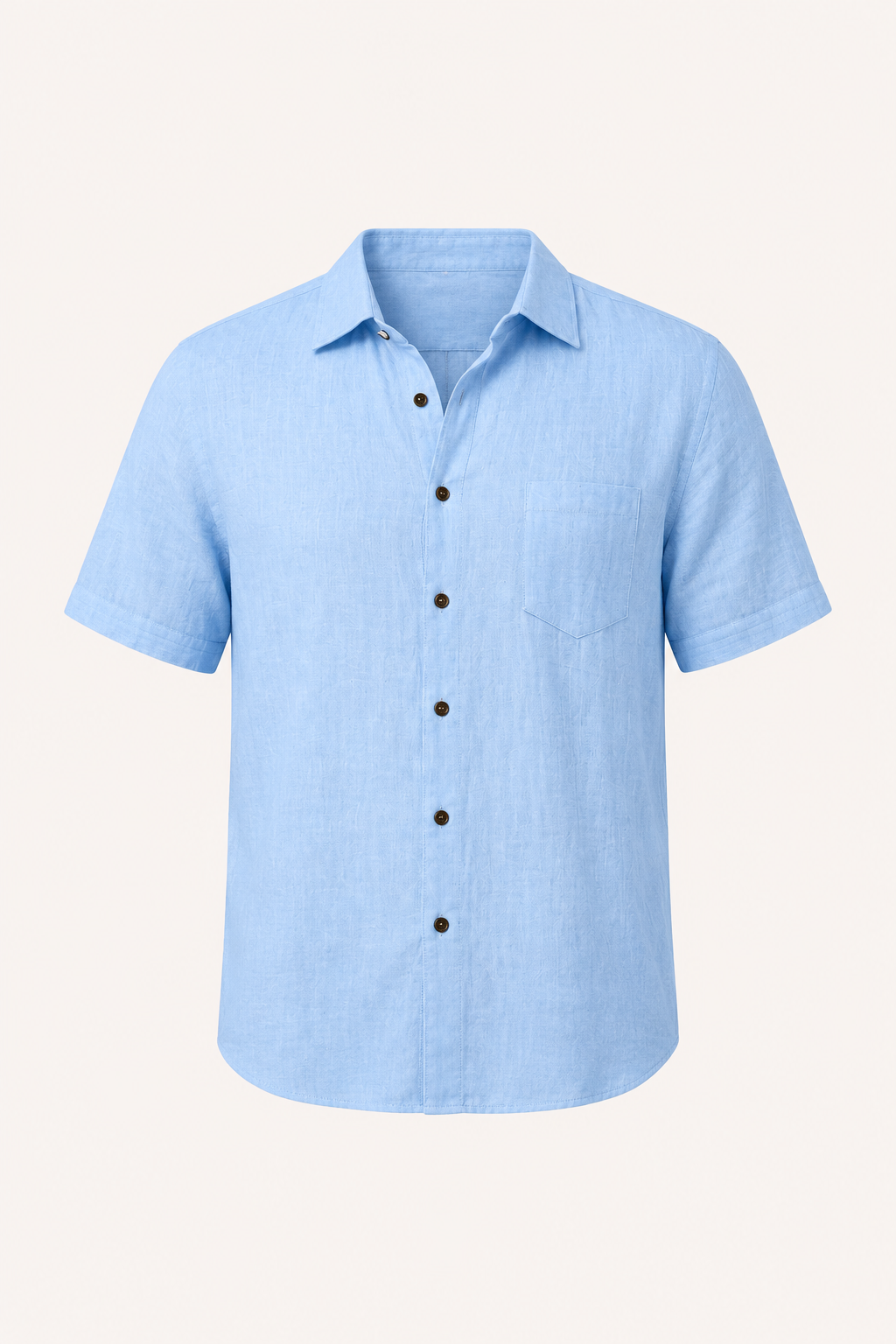 Camisa lino manga corta hombre bolsillo - Patricio