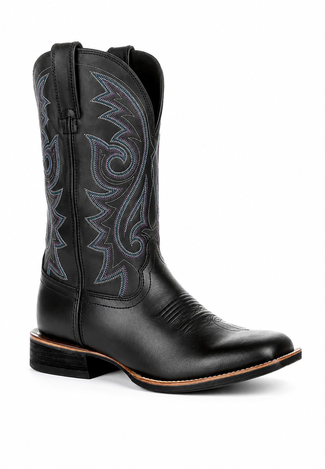 Botas cowboy para hombre de piel sintética con bordados - Hagen