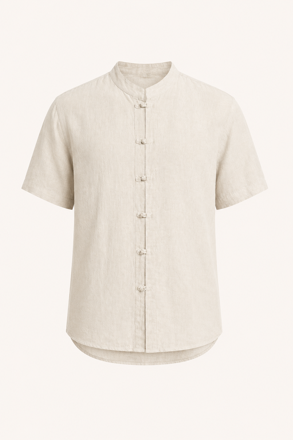 Camisa lino cuello mao hombre manga corta - Emil