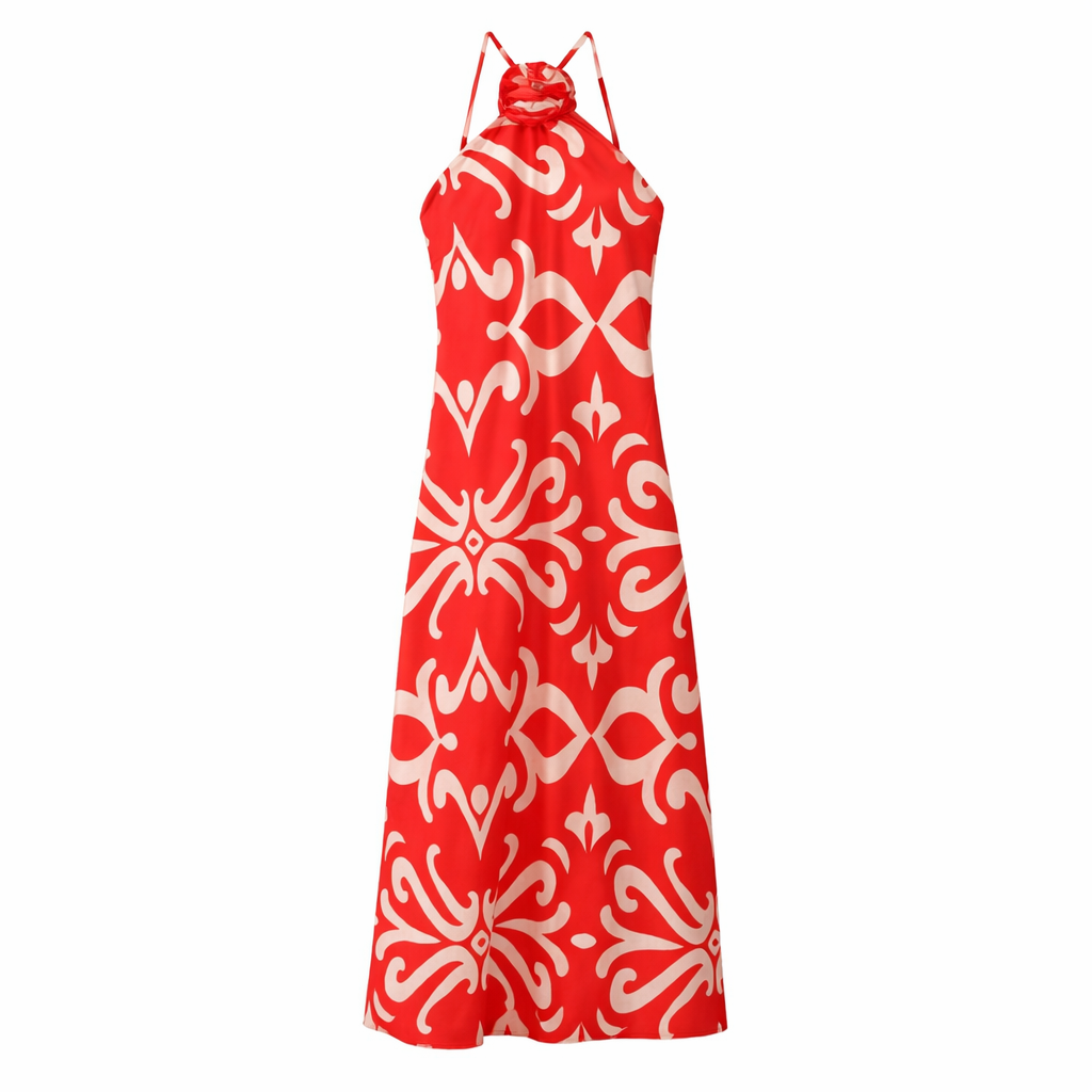 Vestido de tejido para mujer estampado floral - Kaja