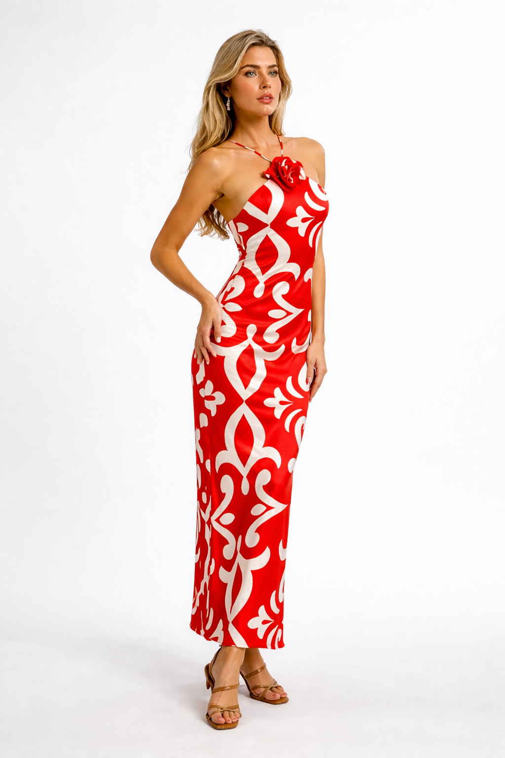Vestido de tejido para mujer estampado floral - Kaja