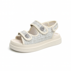 Sandalias ortopedicas mujer tejido tweed - Liora
