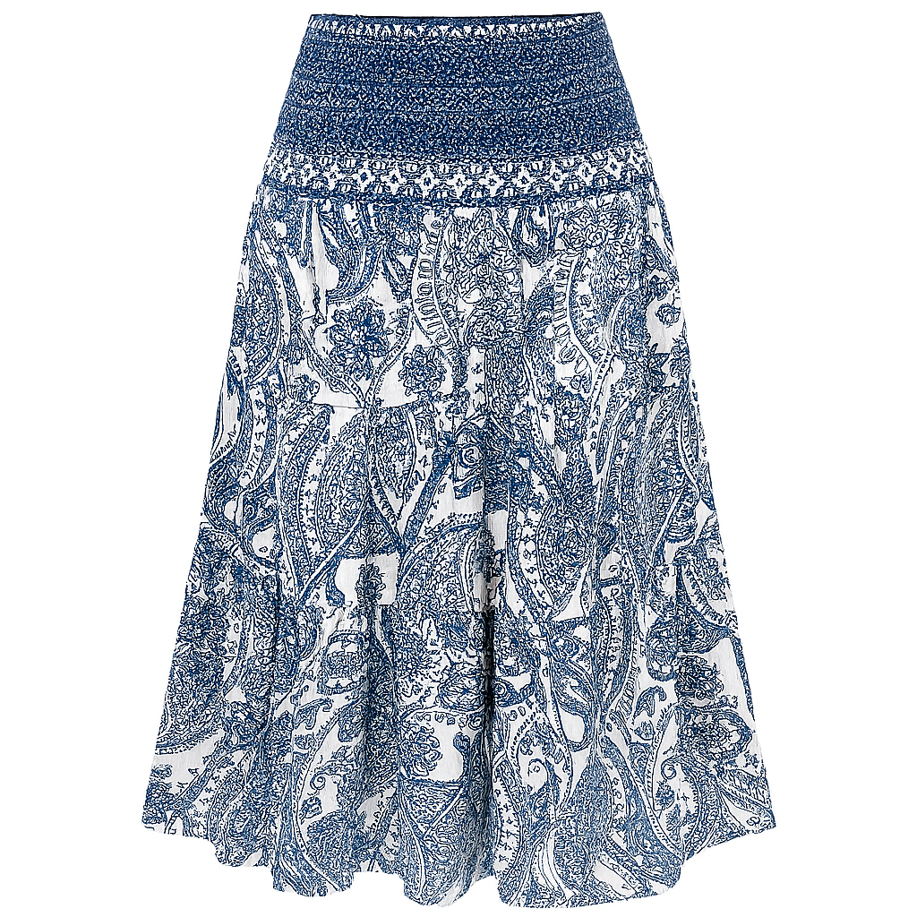 Falda larga mujer cintura elástica estampado bohemio – Éloise