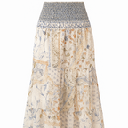 Falda larga mujer estampado floral bohemia – Mireille