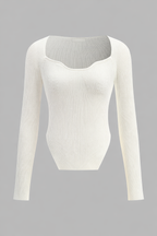 Top de punto para mujer escote corazón - Brynhildr